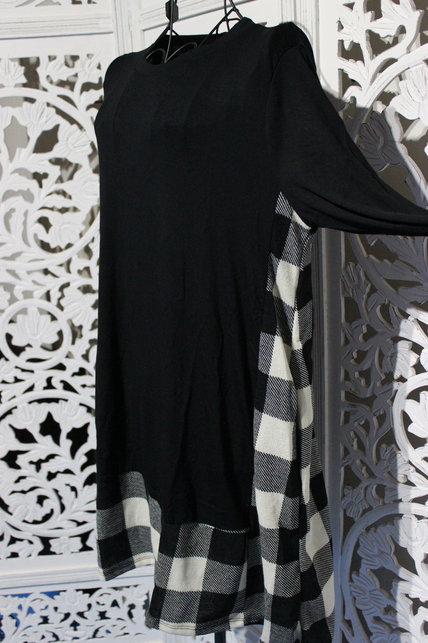 Long Sleeve Checker Top