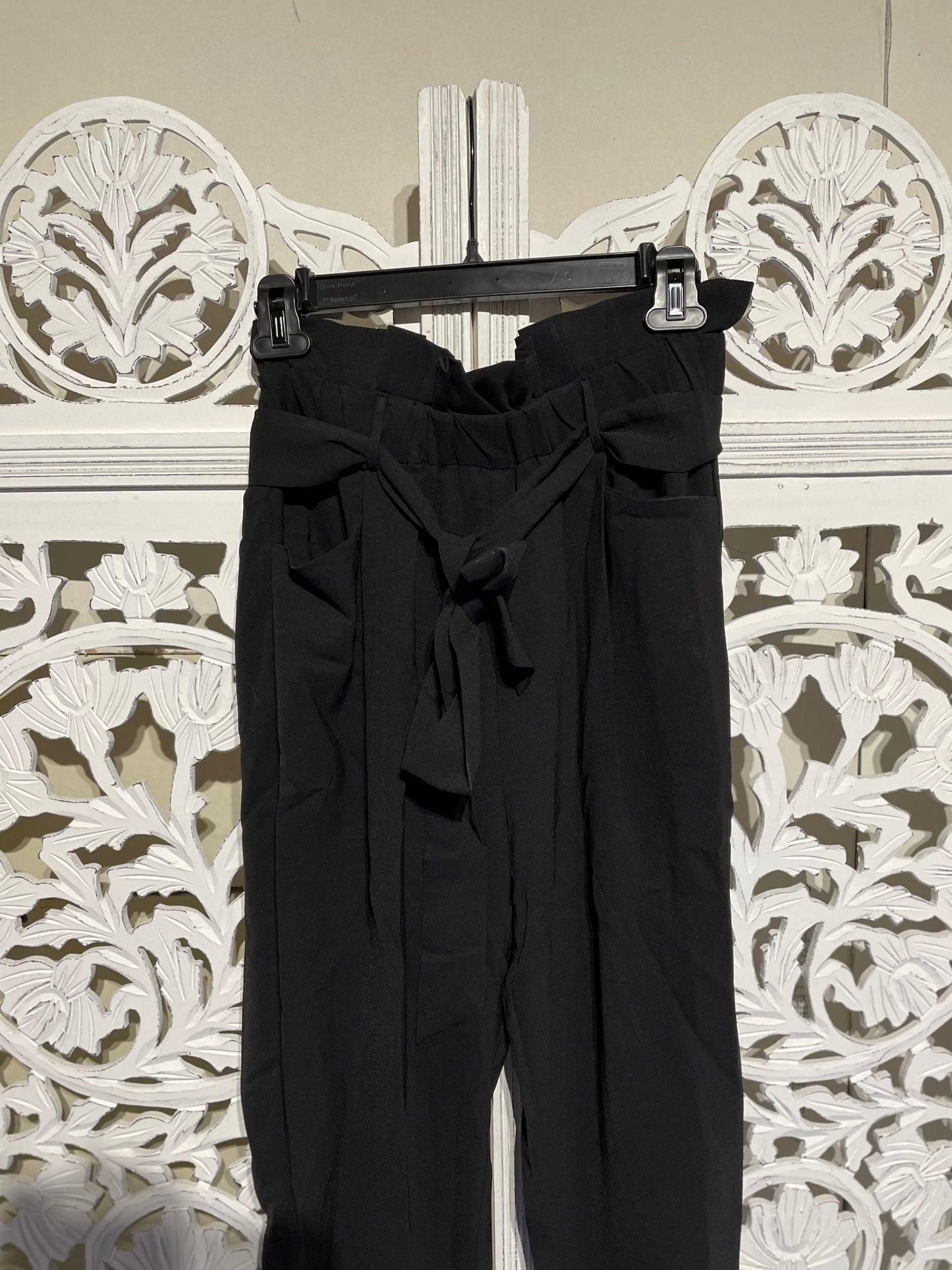 Belted Paperbag Waist Pants