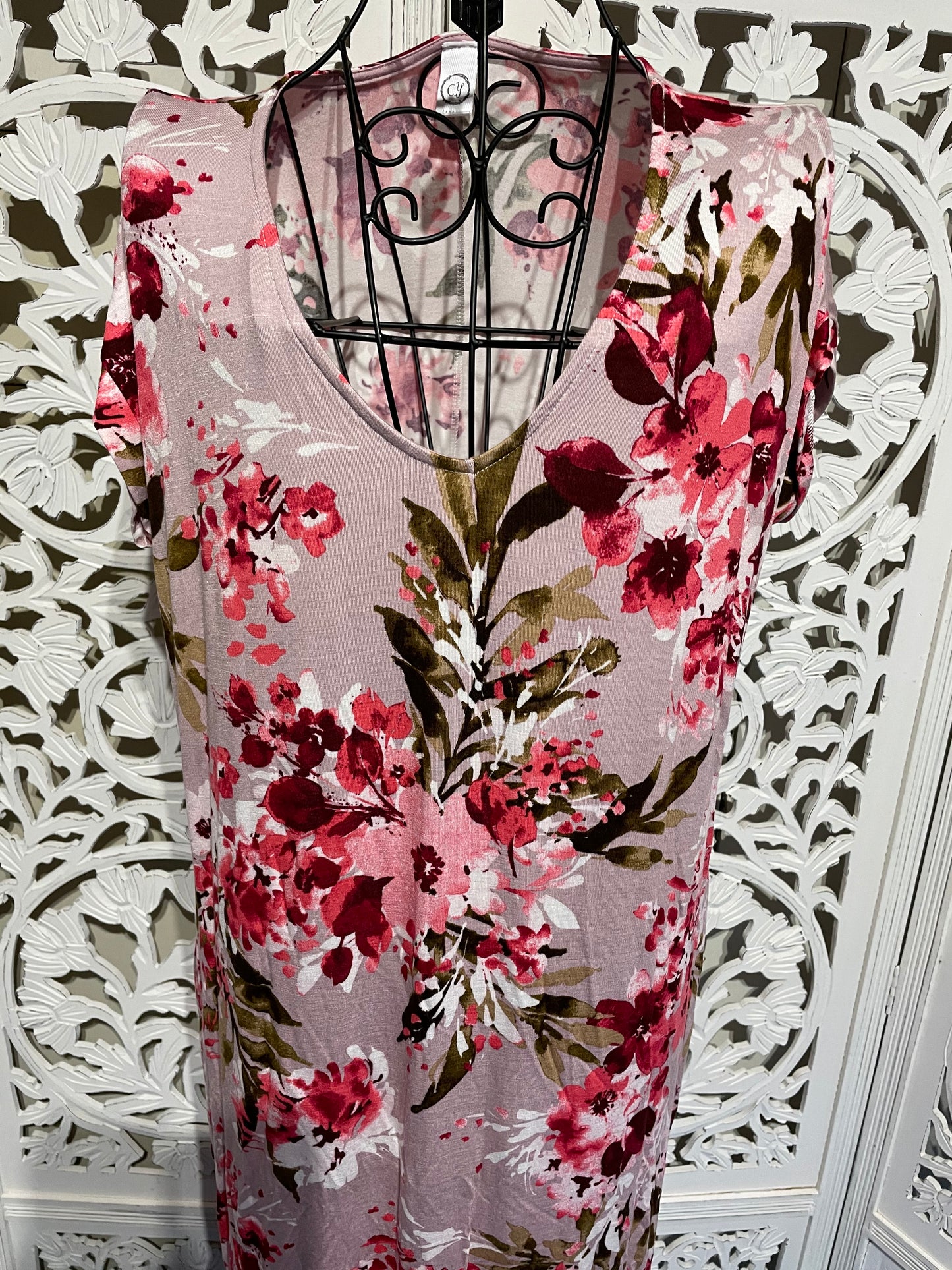 Flower Print Maxi Dress