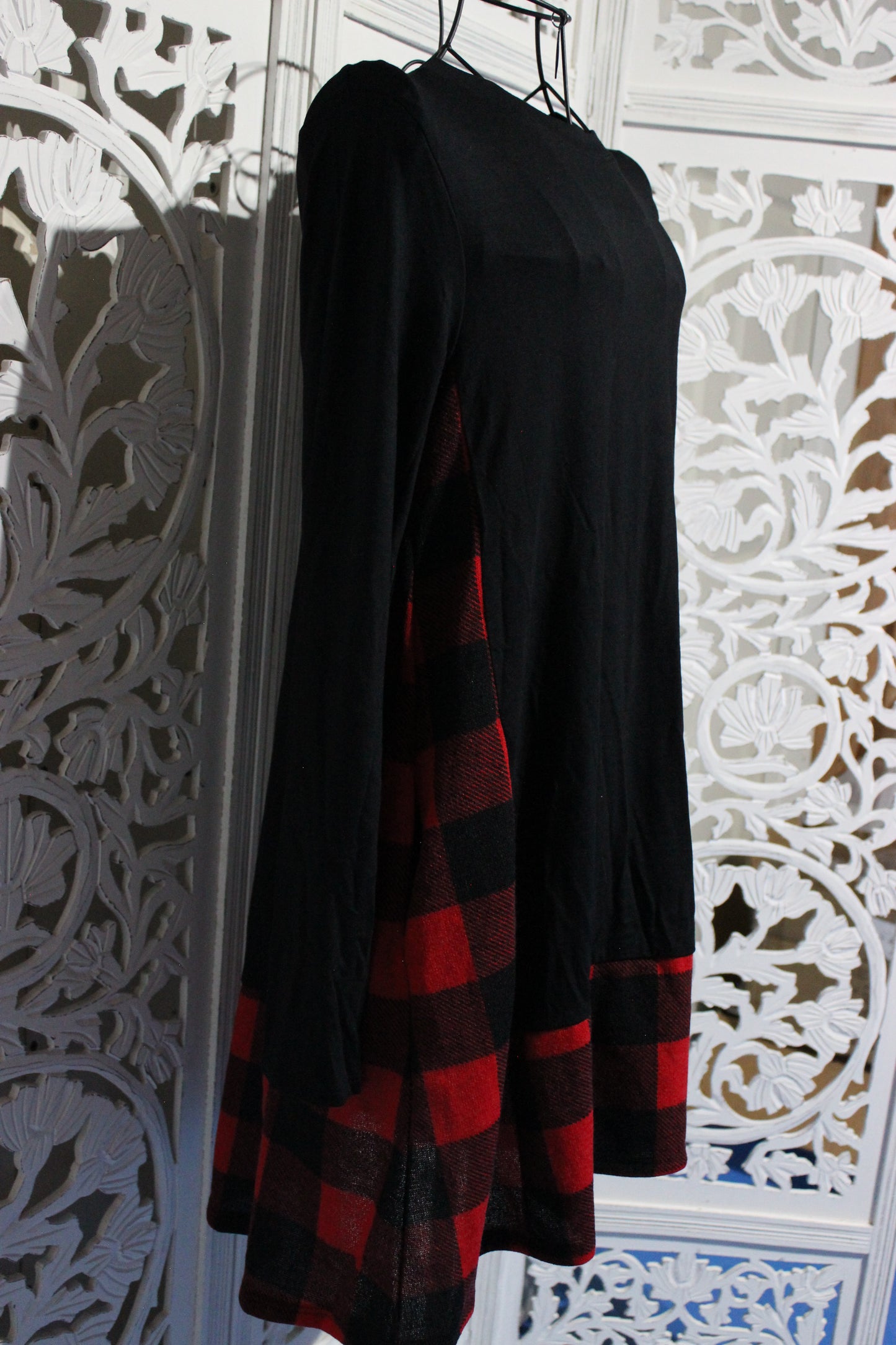 Long Sleeve Checker Top