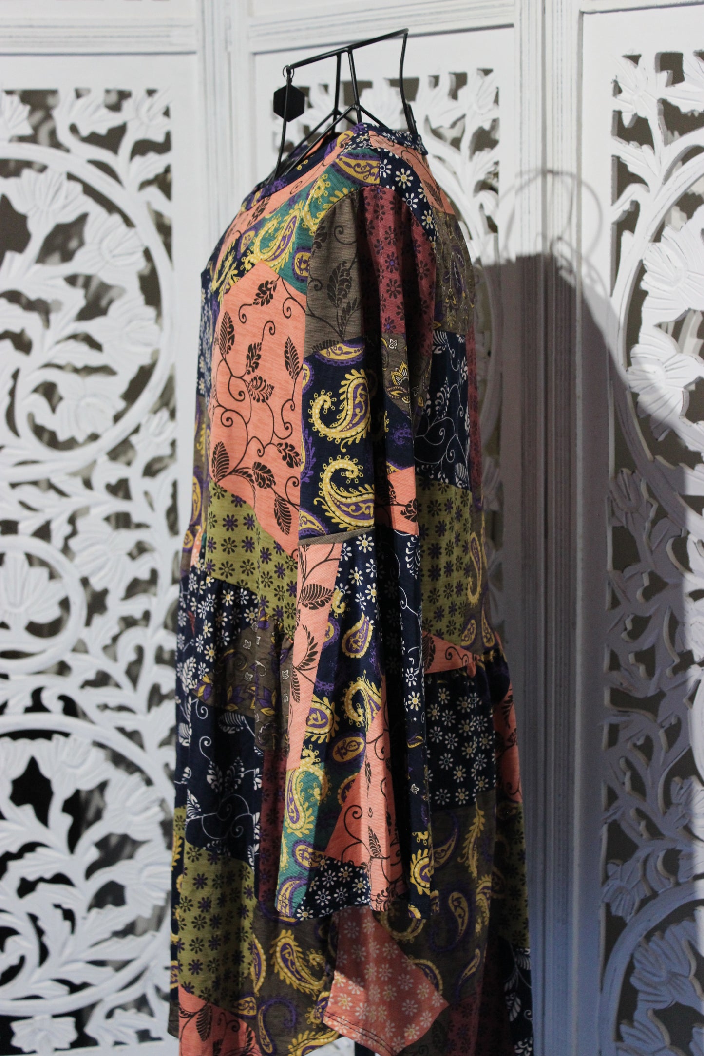 Plus Sized Printed Babydoll Top