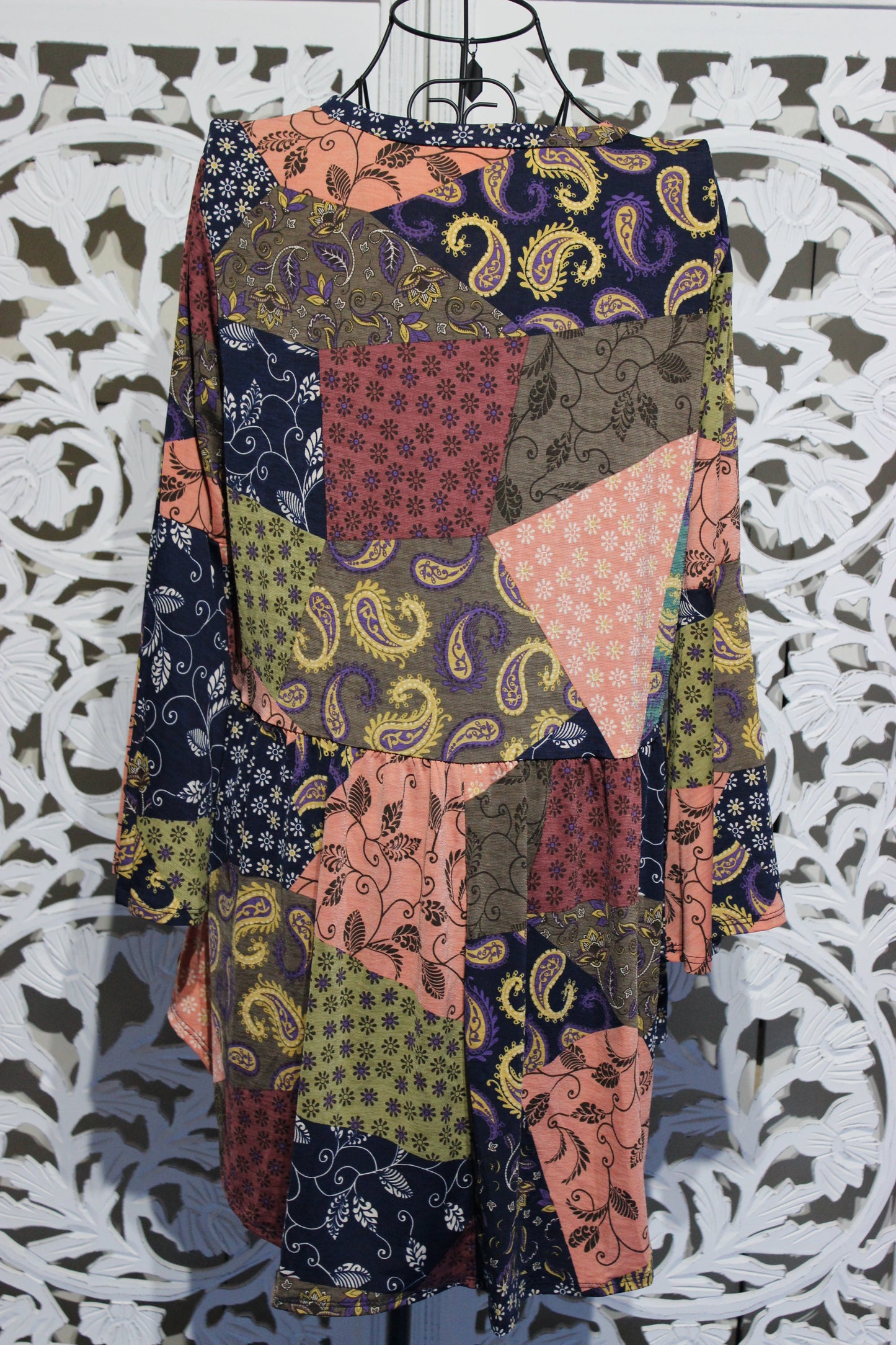 Plus Sized Printed Babydoll Top